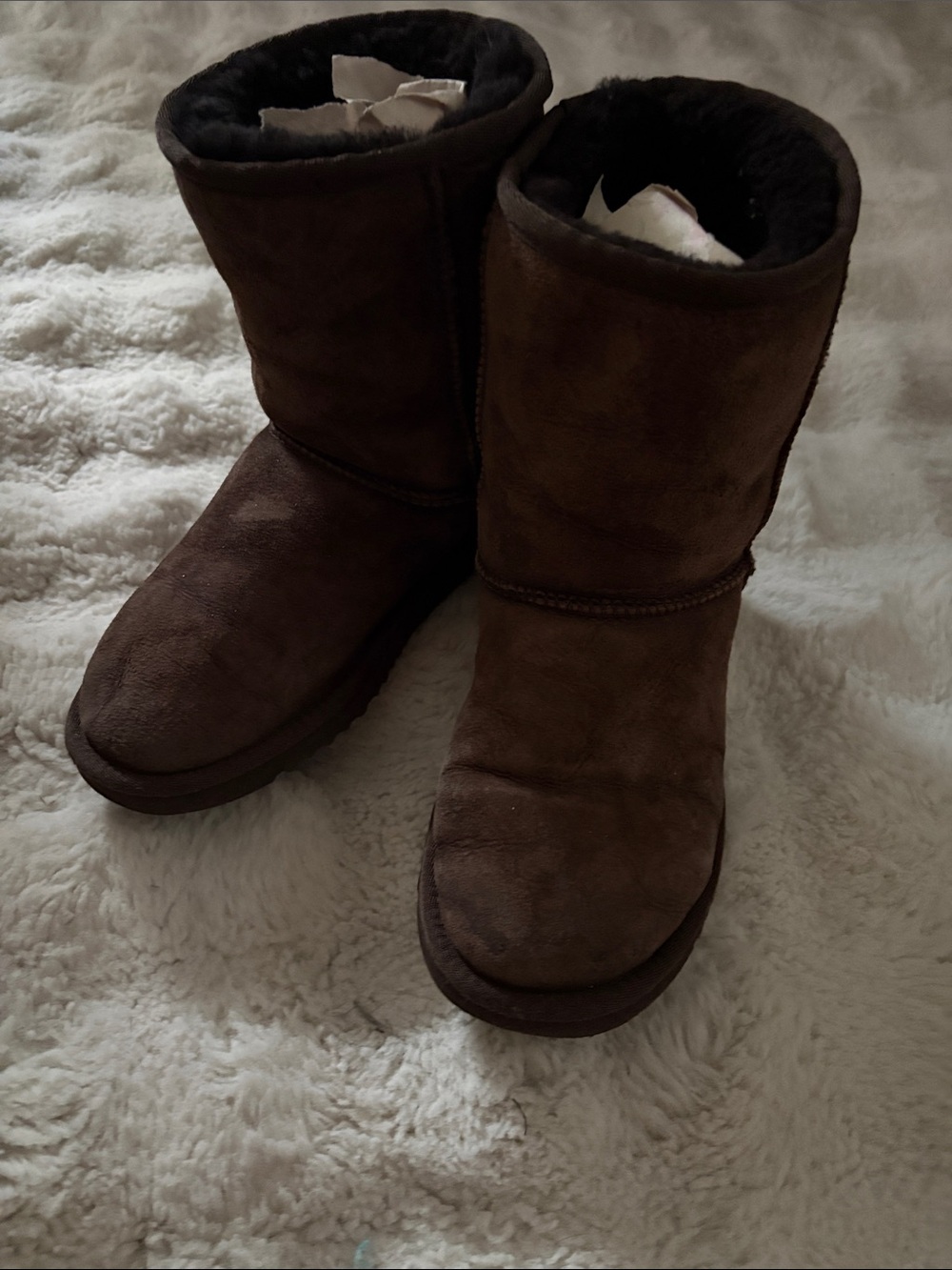 UGG Chestnut Short Suede Shearling Boots